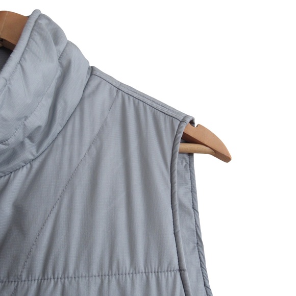 Filson Mens Light Grey Vest Size Large Nylon Primaloft Pockets Waist Drawcord - Picture 4 of 10